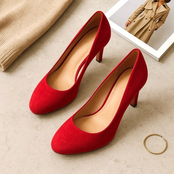 👠Anti Gravity Easy Spirit Red Suede Size 8W - Picture 1 of 8